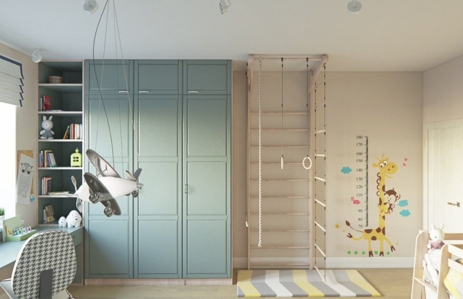 Шкаф в интерьере детской