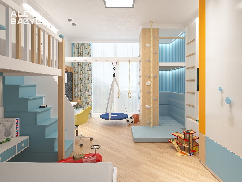 Планировка детской комнаты для мальчика