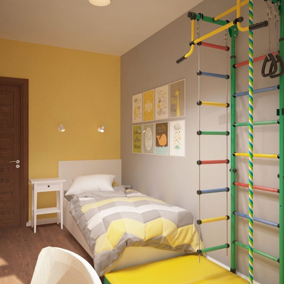Шведская стенка в детской комнате
