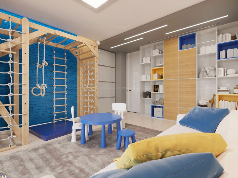 Шведская стенка в интерьере детской