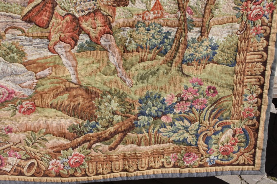 Ткание гобелена в старину