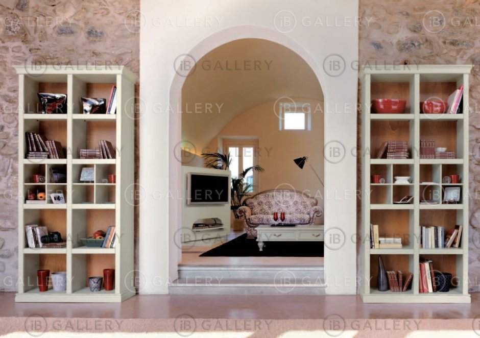 Арка с полками для книг