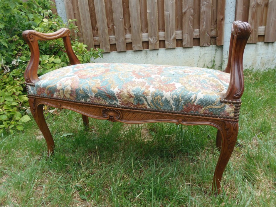 Деревня банкетка 20 век Франция орех