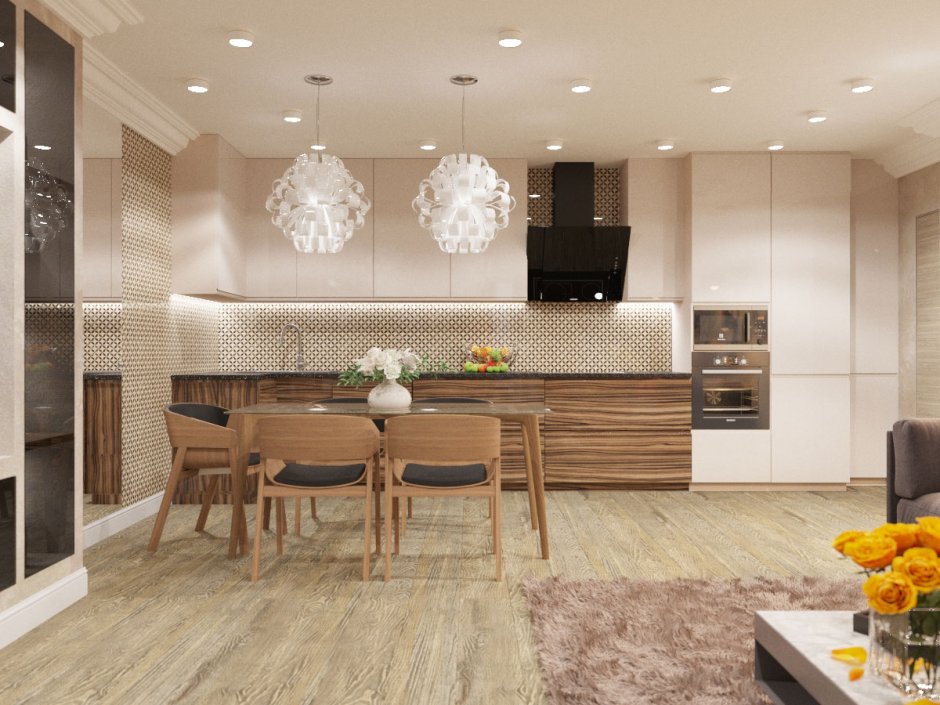 Пик евродвушка кухня гостиная