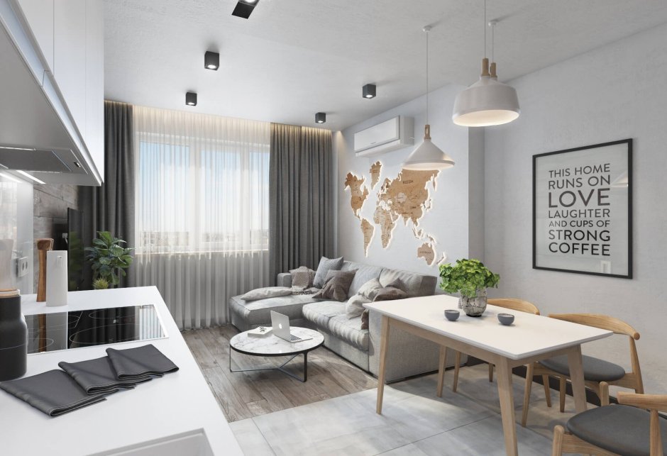 Пик евродвушка кухня гостиная