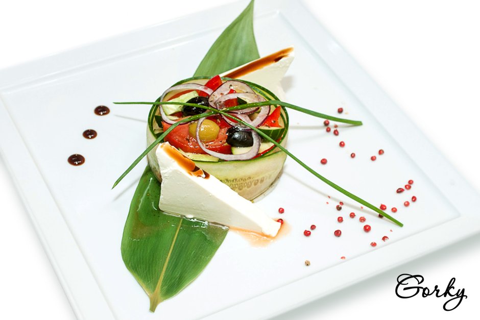 Ресторанная подача салатов