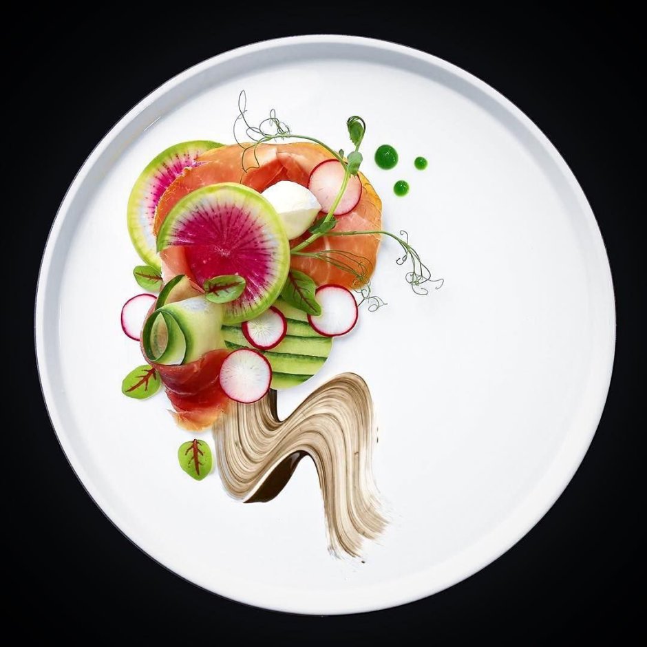 Декор блюда на тарелке