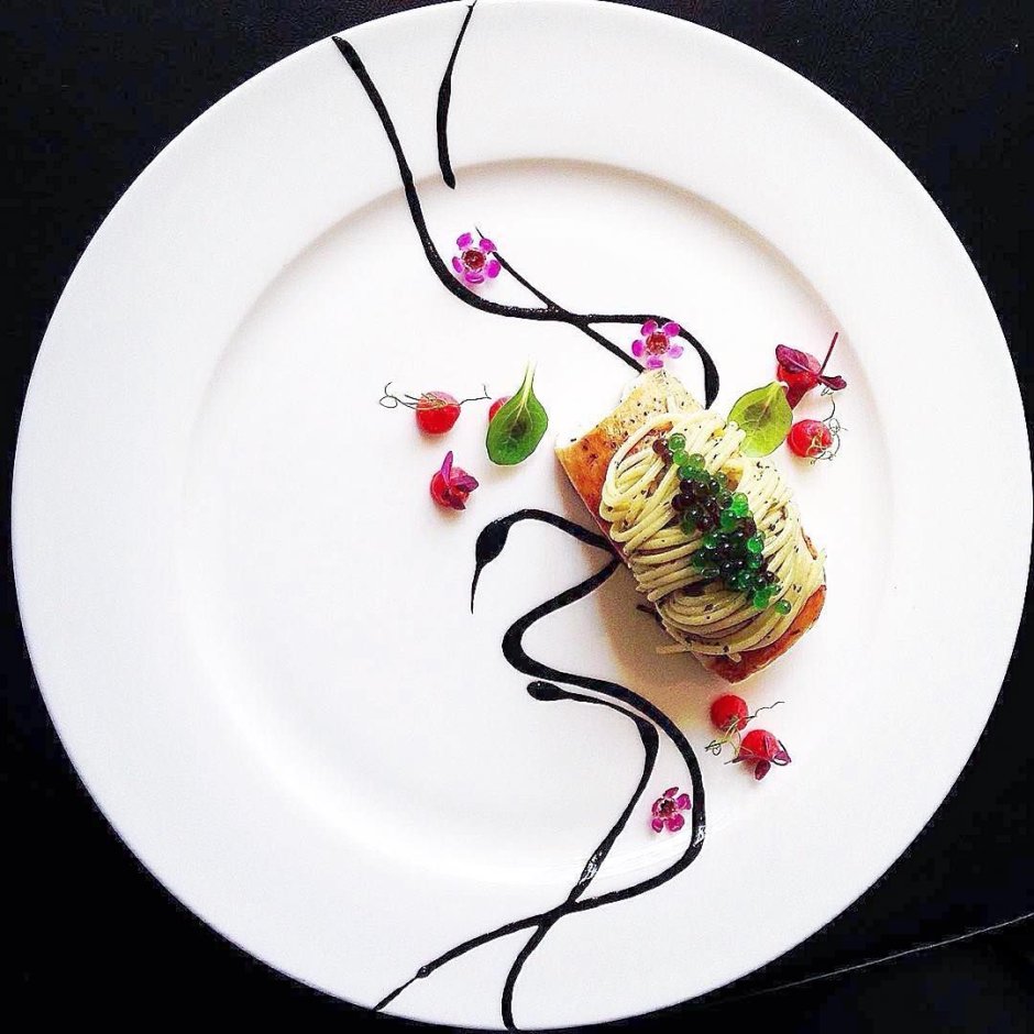 Ресторанные украшения блюд тарелок