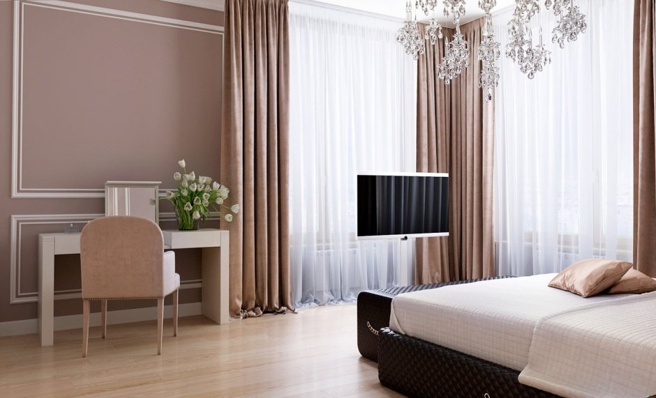 Шторы под черно белые обои