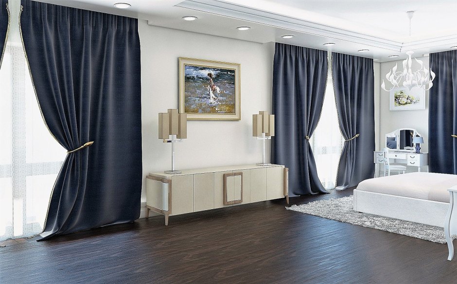 Шторы в спальню в современном