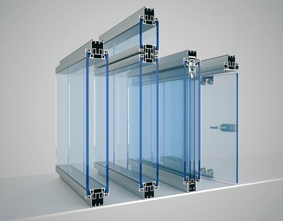 Профиль для раздвижных перегородок из алюминия