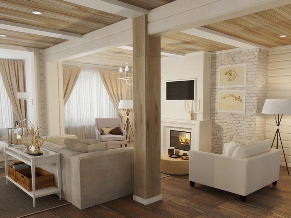 Дом из клееного бруса интерьер