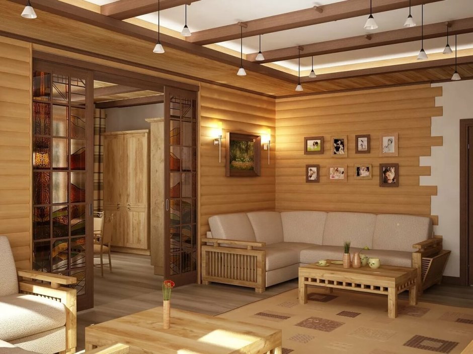 Имитация бруса Скандинавский стиль