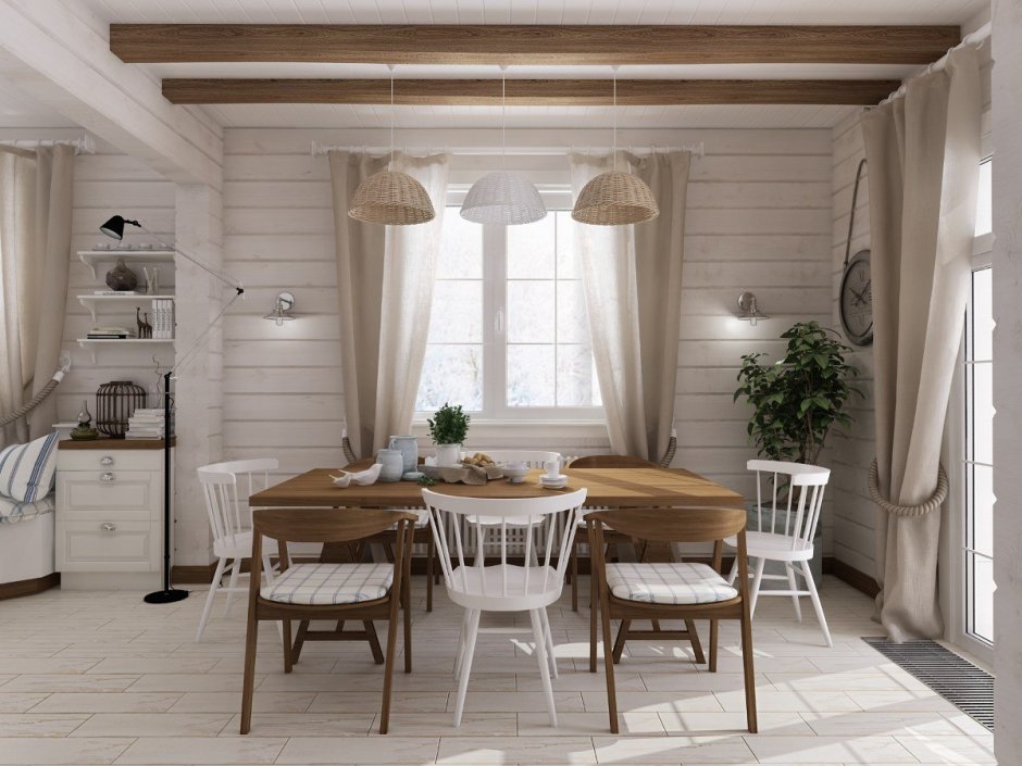 Имитация бруса в интерьере