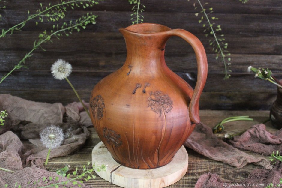 Горшок кувшин в ландшафт