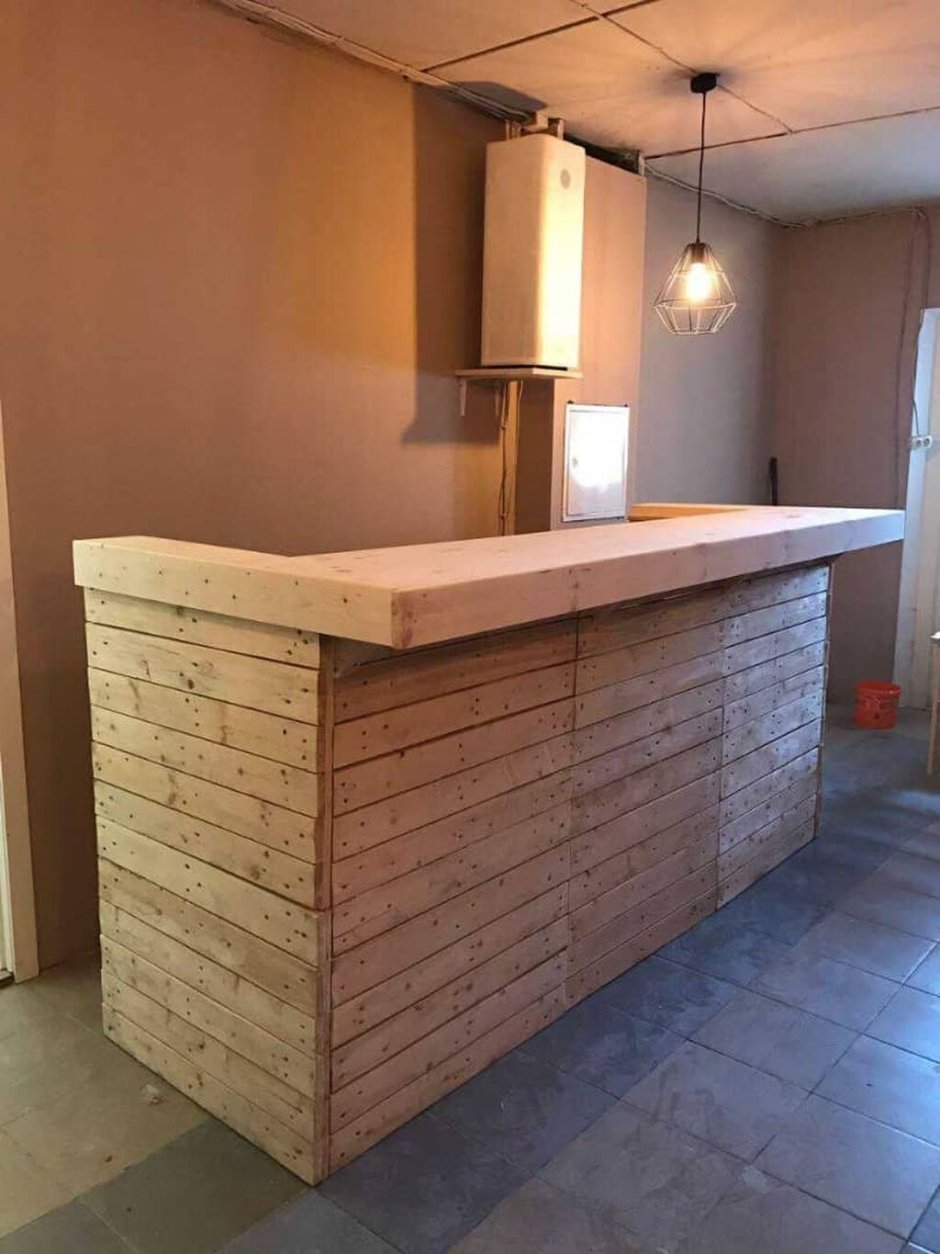 Барная стойка из брусков