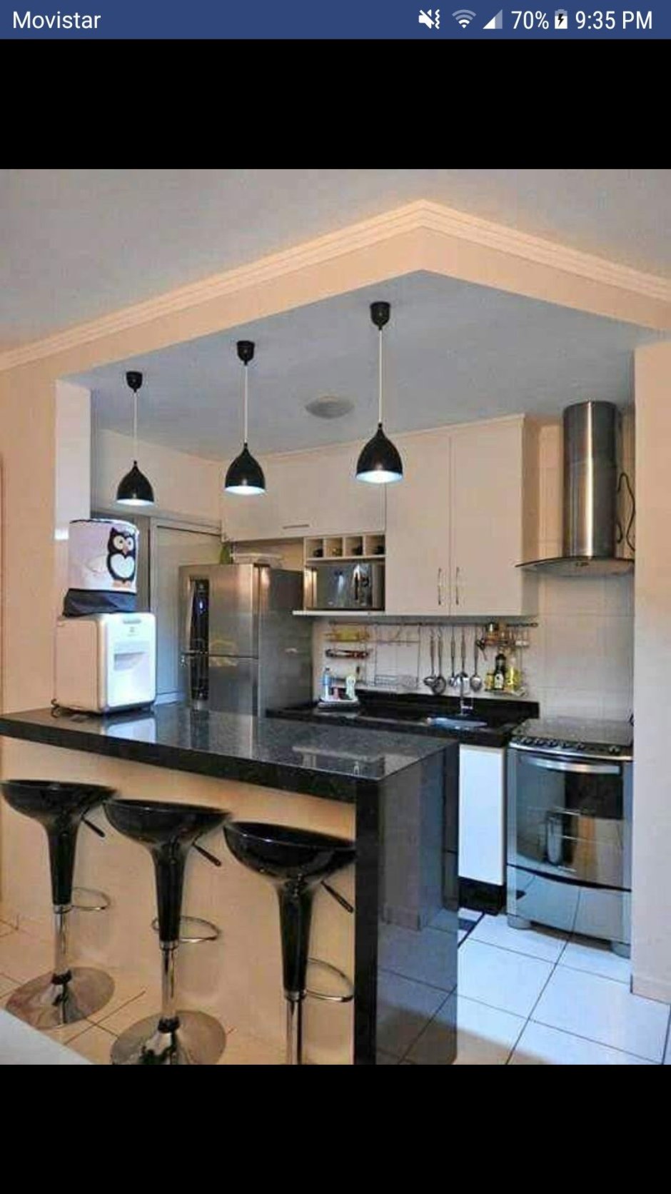 Барная стойка для кухни из гипсакортон