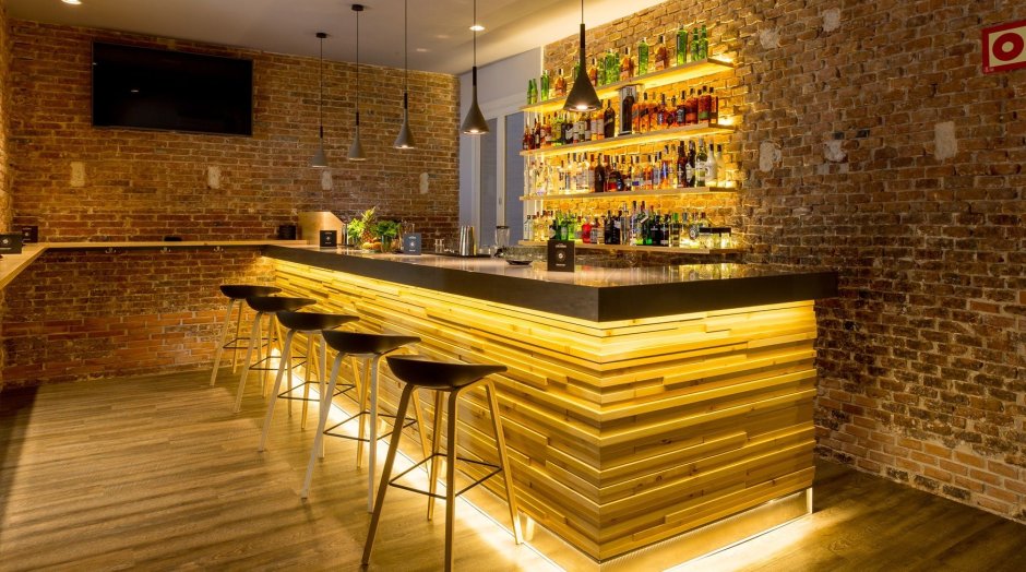 Барная стойка из реек