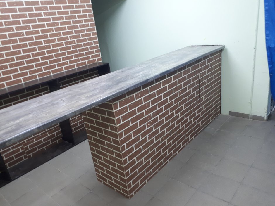Барная стойка из кирпича