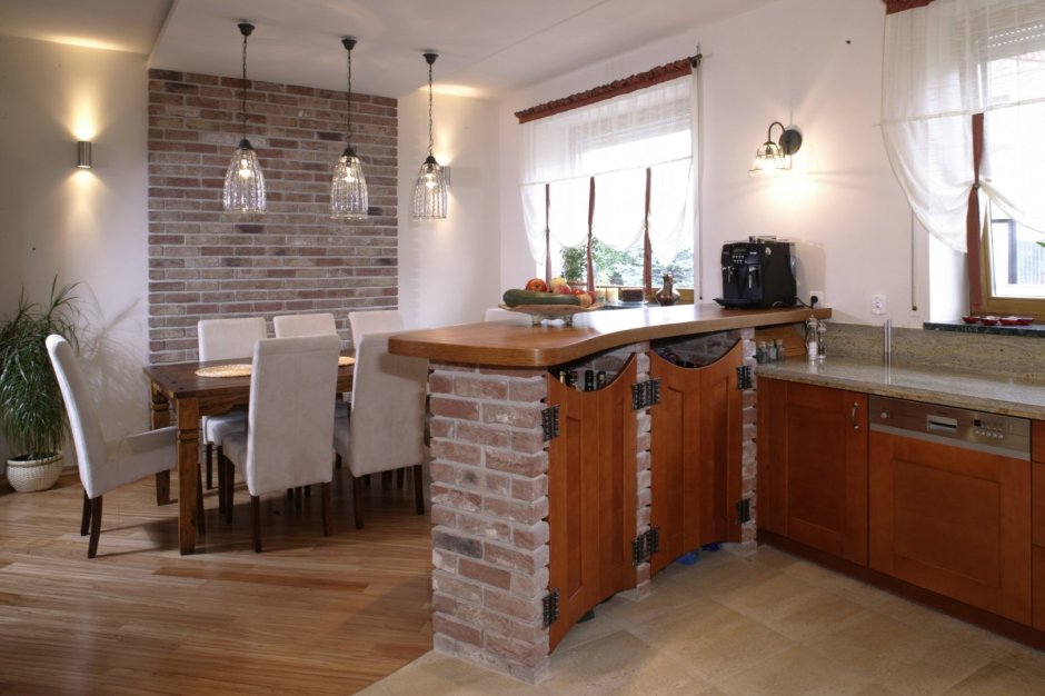 Барная стойка из кирпича