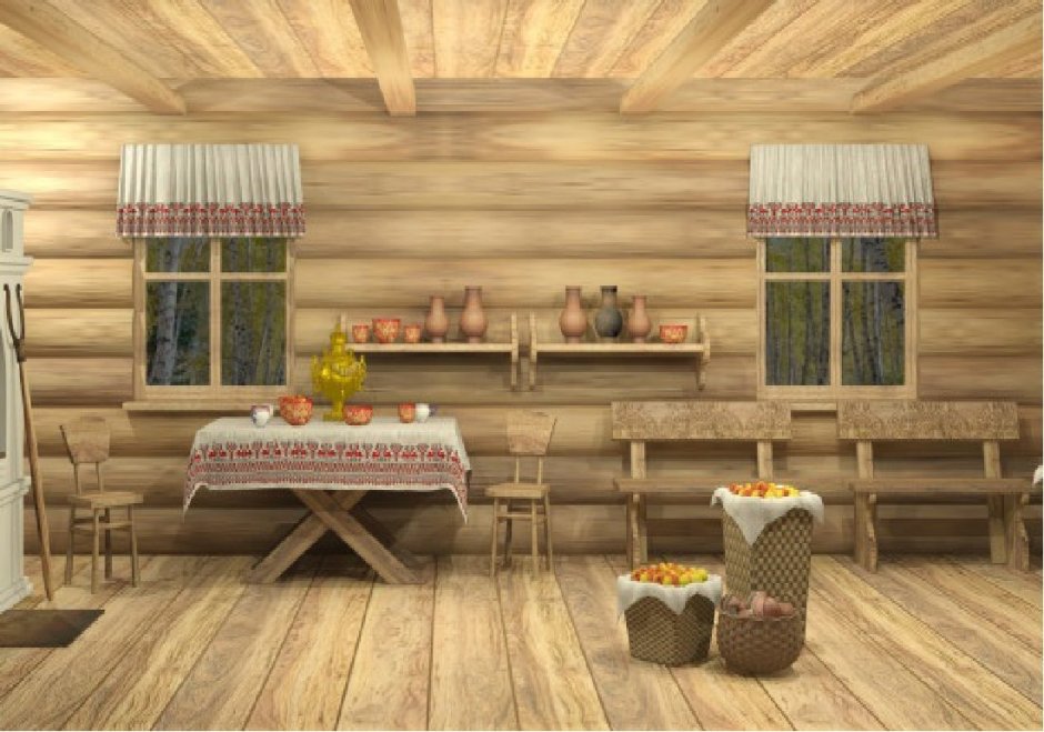 Панорама русской избы