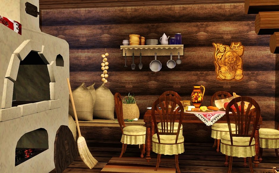 Декорация русская изба