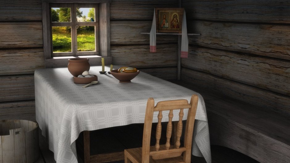 Стол в избе