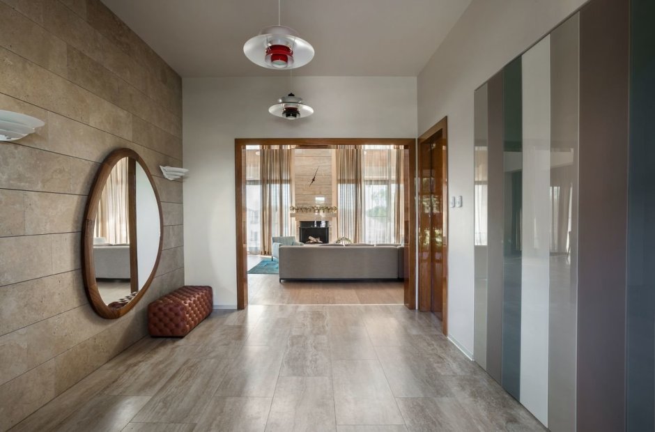 Сочетание кафеля и ламината