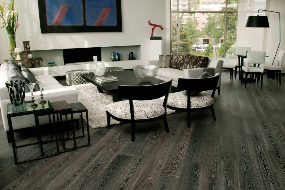 Серый ламинат в интерьере