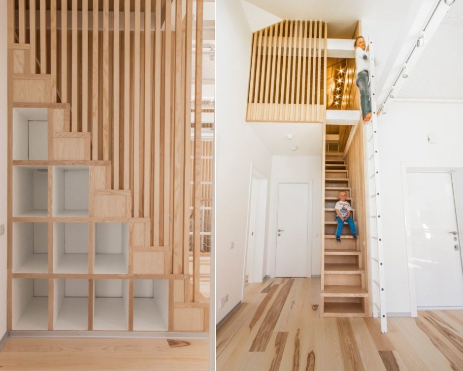 Перегородка для зонирования мансарды