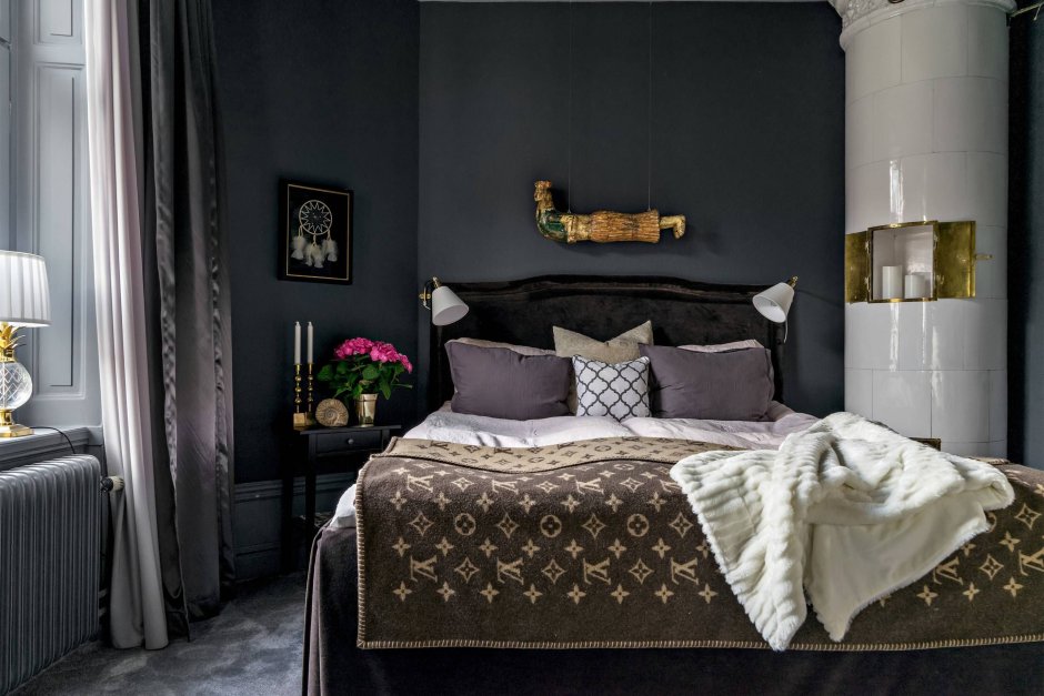 Серый и золотой в интерьере