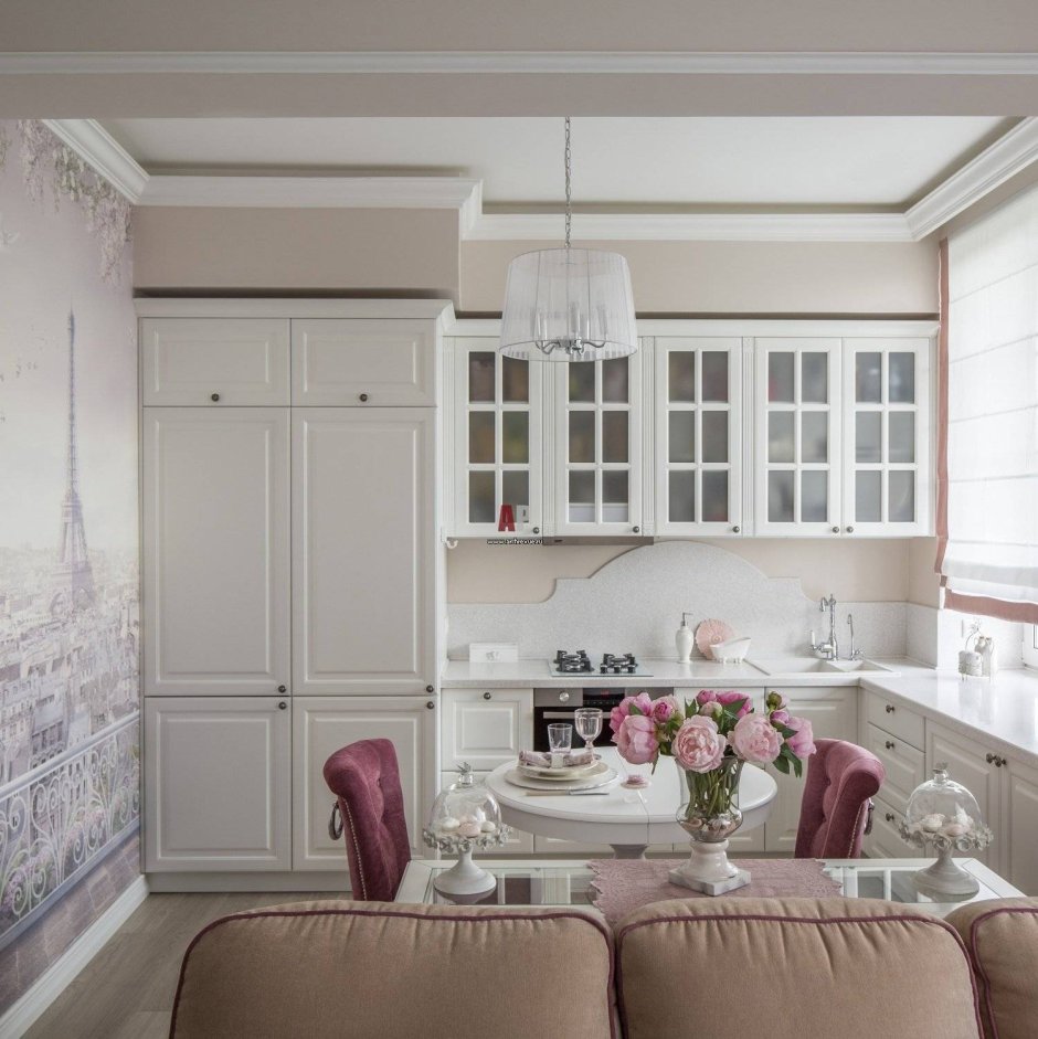 Кухня в пастельных тонах