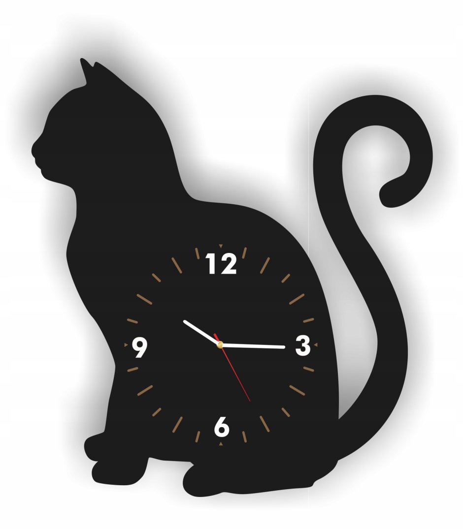 Часы кошка настенные