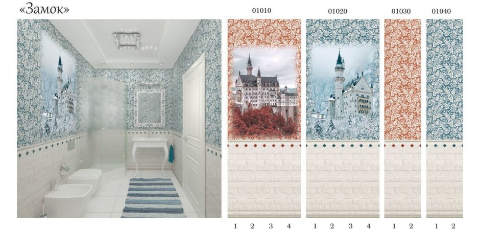 Стеновая панель ПВХ 3d для ванн "STARLINE" Эста