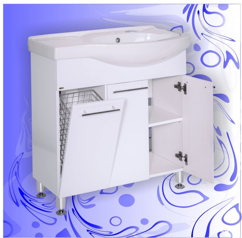 Тумба с раковиной коралл-82.17