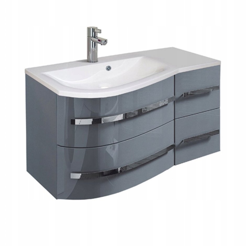 Тумба Либерти 90 серый глянец