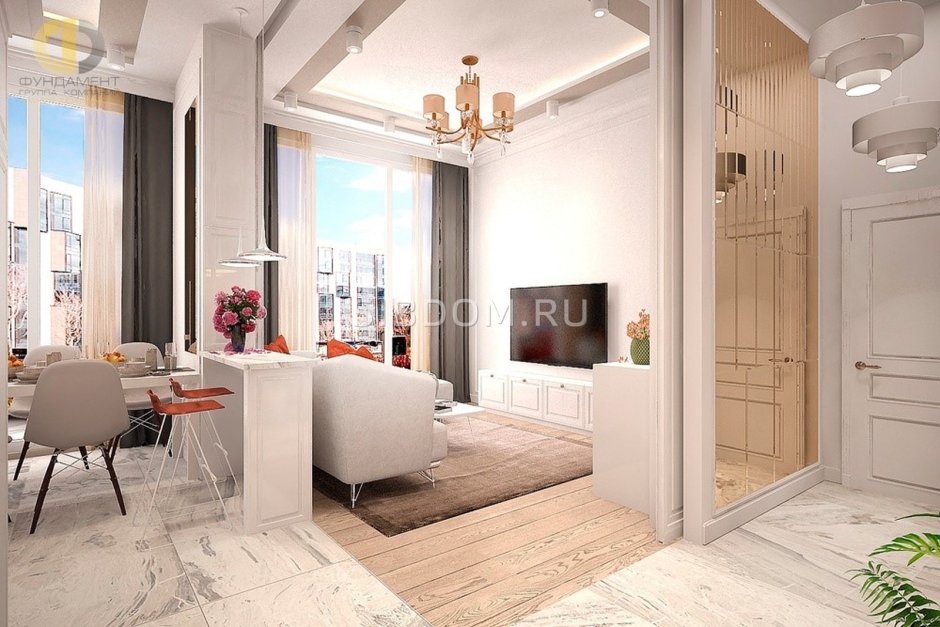 Стильный интерьер двухкомнатной квартиры