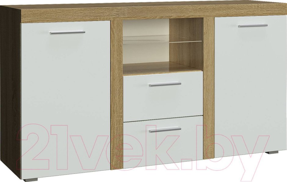 Best мод.№9 комод (бетон/белый глянец)