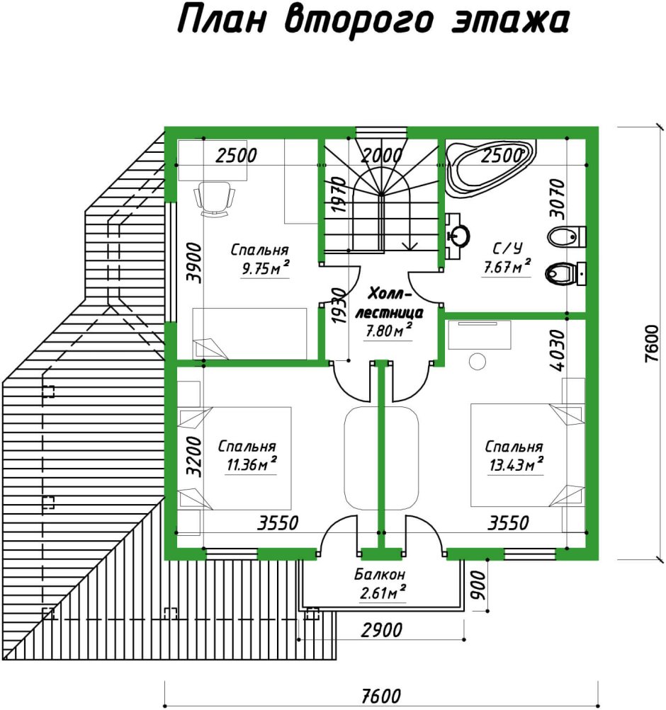 План второго этажа