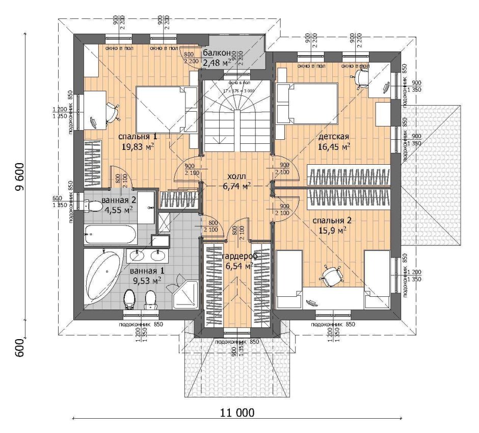 Планировка дома 80 кв.м 2 этажа