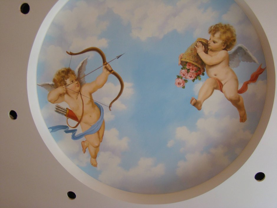 Натяжные потолки с ангелочками