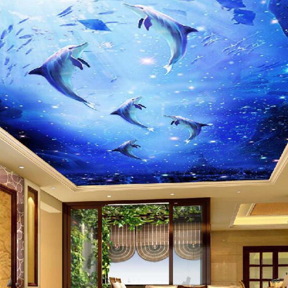 Подводный мир на потолке