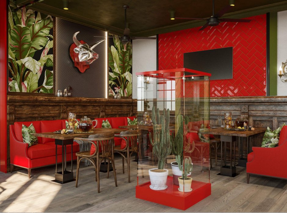 Цвет в интерьере ресторана