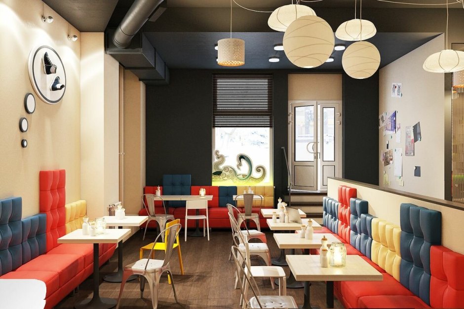 Интерьер молодежного кафе