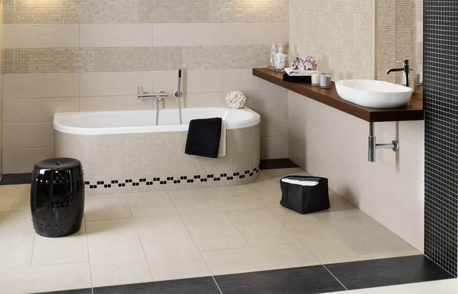 Плитка в ванную белая