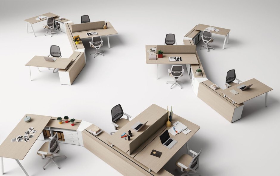 Расстановка мебели в опен Спейс