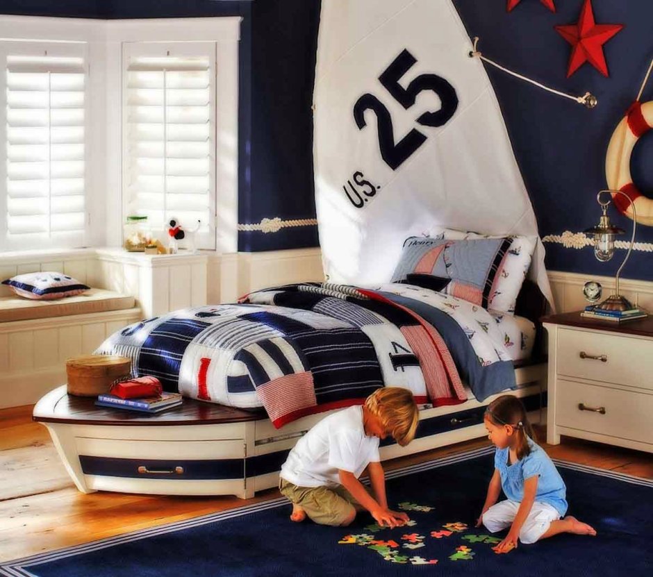Детская спальня в морском стиле