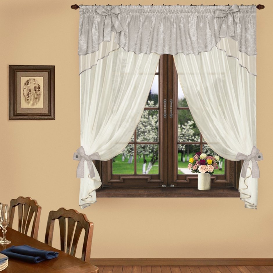 Шторы с ламбрекенлом Реал Текс