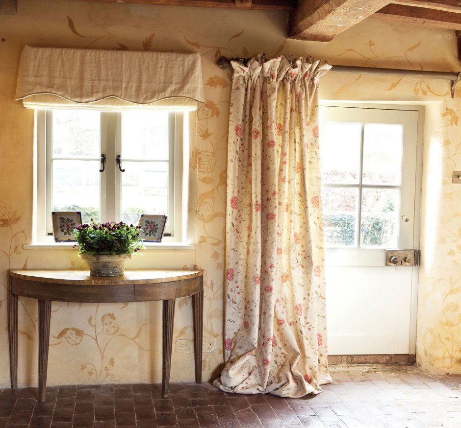 Занавески на окна в деревенском стиле