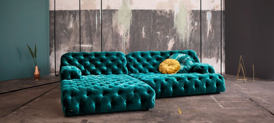 Изумрудный диван большой